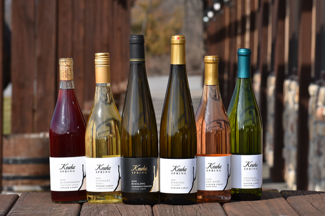 Selection of Keuka Spring wines