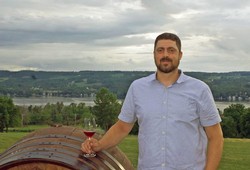 Head Winemaker Dan Bissell with the Best NYS Red wine