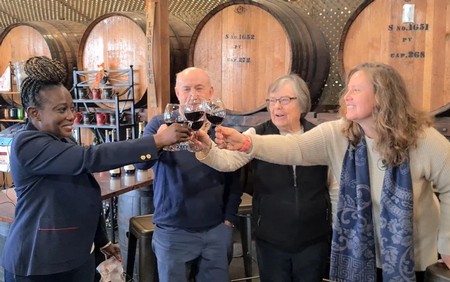 Family toast at Keuka Spring Vineyards