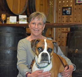 Gail Furst and her dog Willow